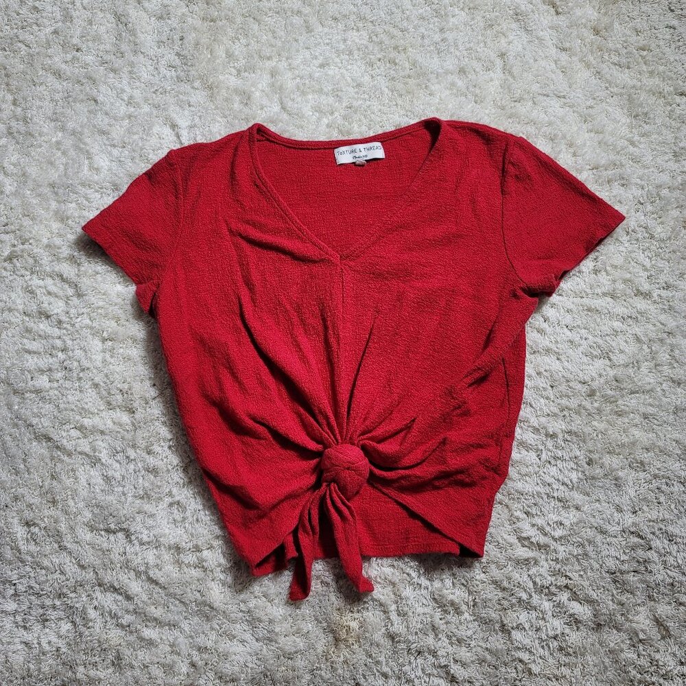 Cute red cropped shirt